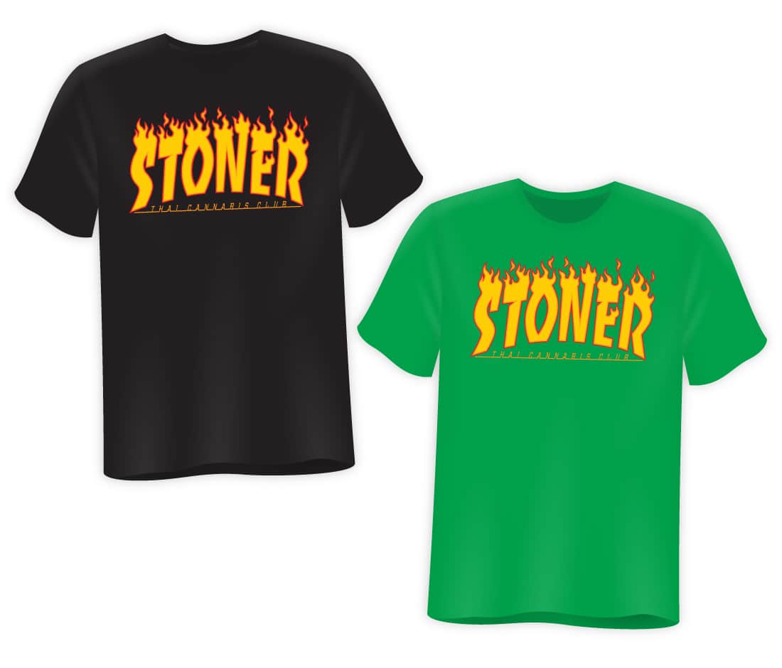 เสื้อยืดเปลวไฟ Stoner
