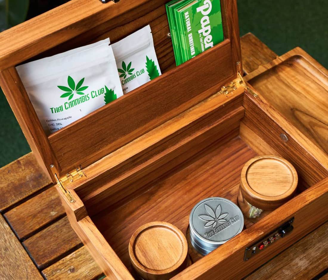 ชุดเซ็ทกัญชา ไม้สักแท้